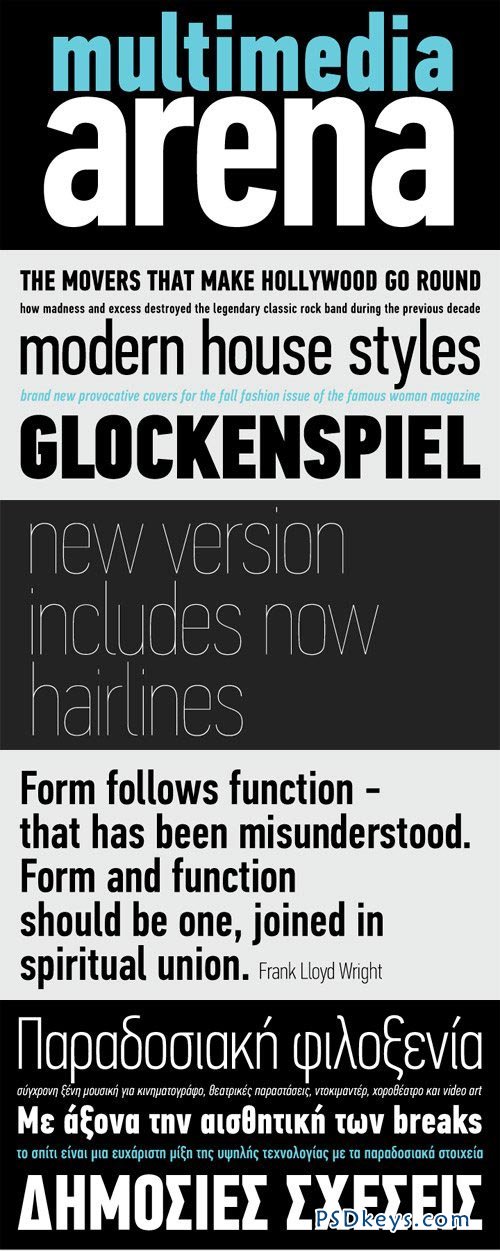 PF Din Text Compressed Pro Font Family - 14 Fonts for $695