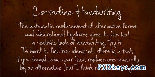 Corradine Handwriting Font Family - 2 Fonts for $38