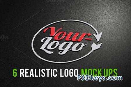 6 Photorealistic Logo MockUps Pack 1 56144