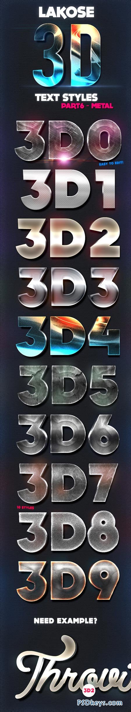 Lakose 3D Text Styles Part 6 8655334