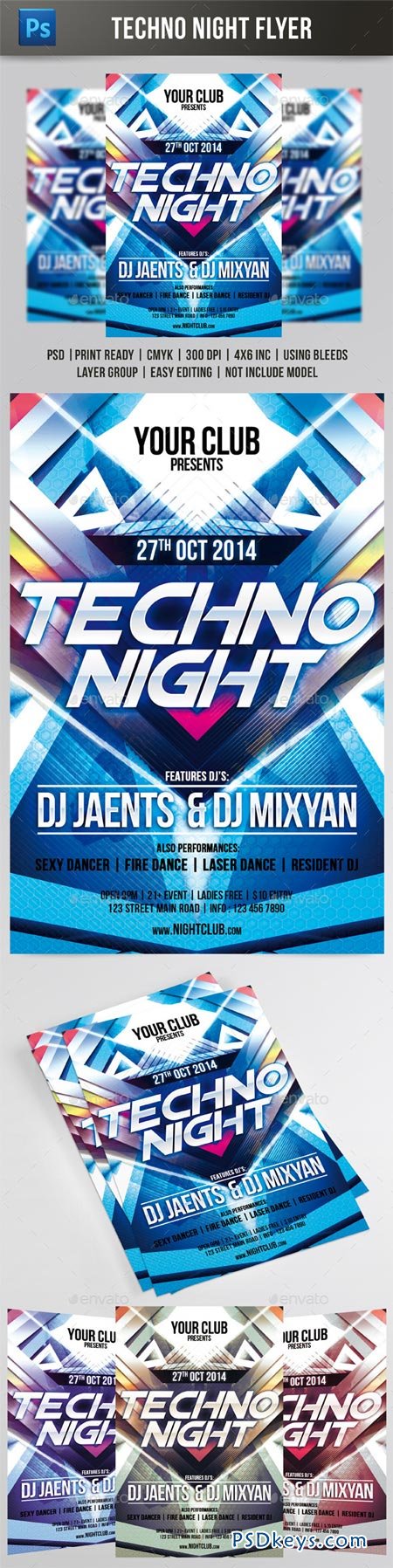 Techno Night Flyer 8830297