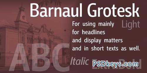 Barnaul Grotesk Font Family - 8 Fonts for $120