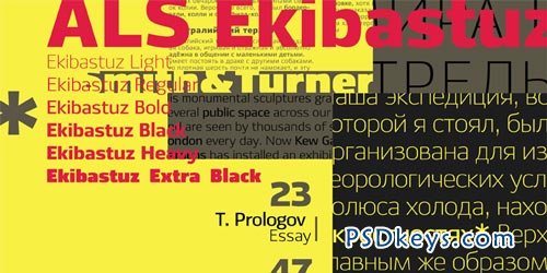 Ekibastuz Font Family - 6 Fonts for $324