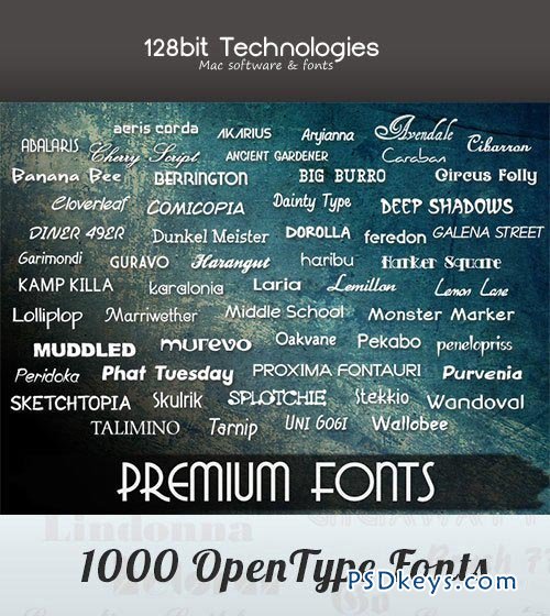 1,000 Premium Mac Fonts for Commercial Use - 128bitTech
