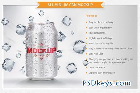 Aluminium Can Mockup 75064