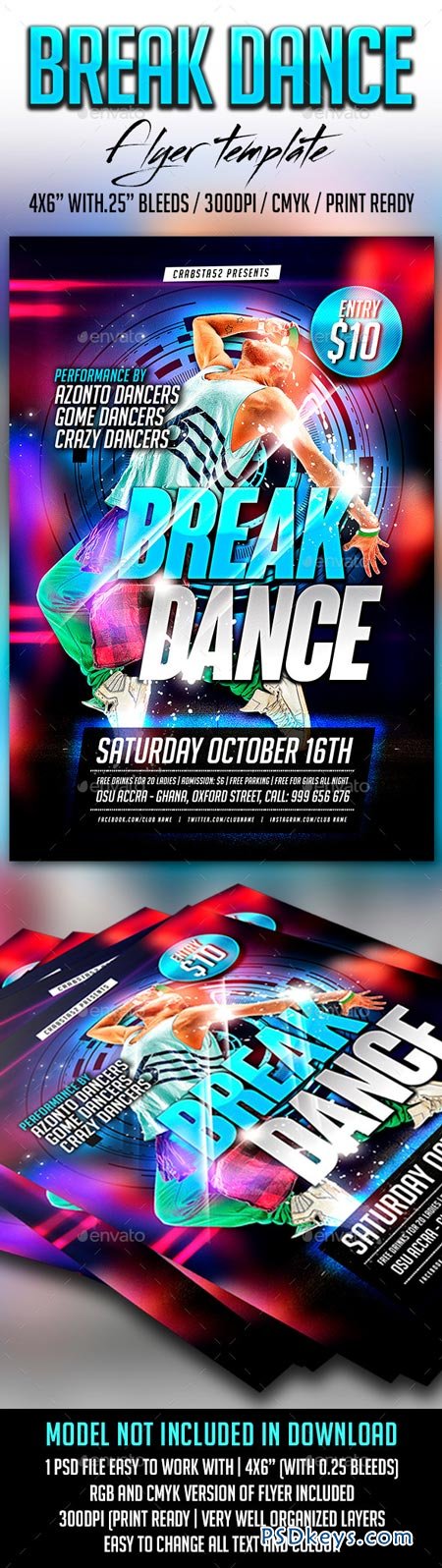 Break Dance Flyer Template 8941633