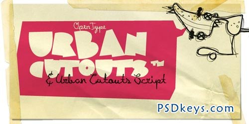XXII Urban Cutouts Font Family - 3 Fonts for $22