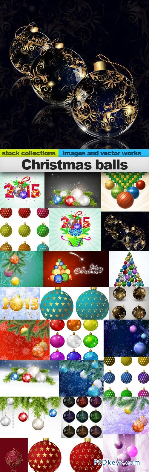 Christmas balls 25xEPS