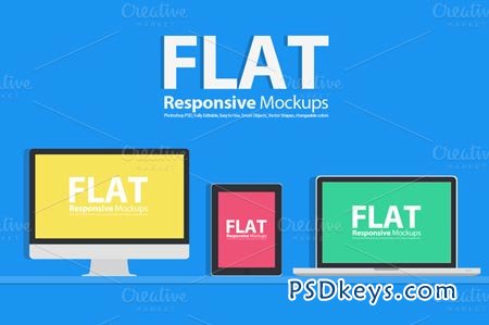 Flat Responsive Web Mockups 6459