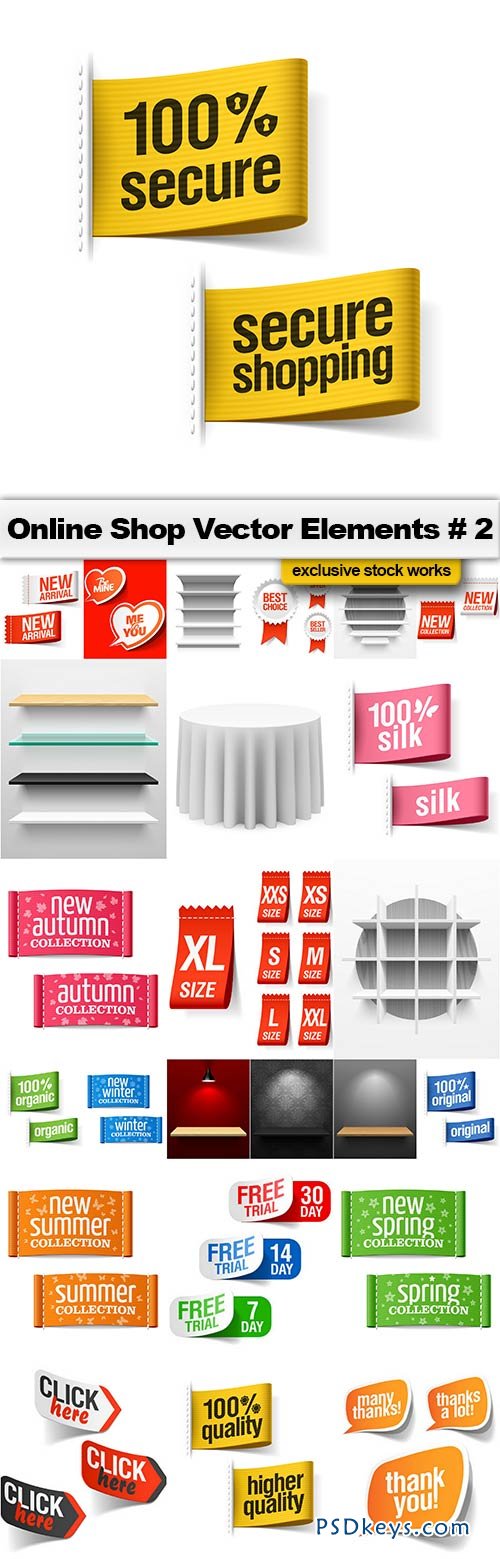 Online Shop Vector Elements #2 - 25xEPS
