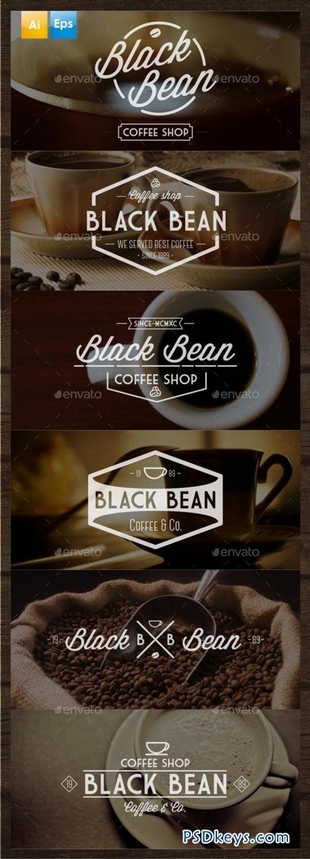 6 Vintage Coffee Logo 8045384