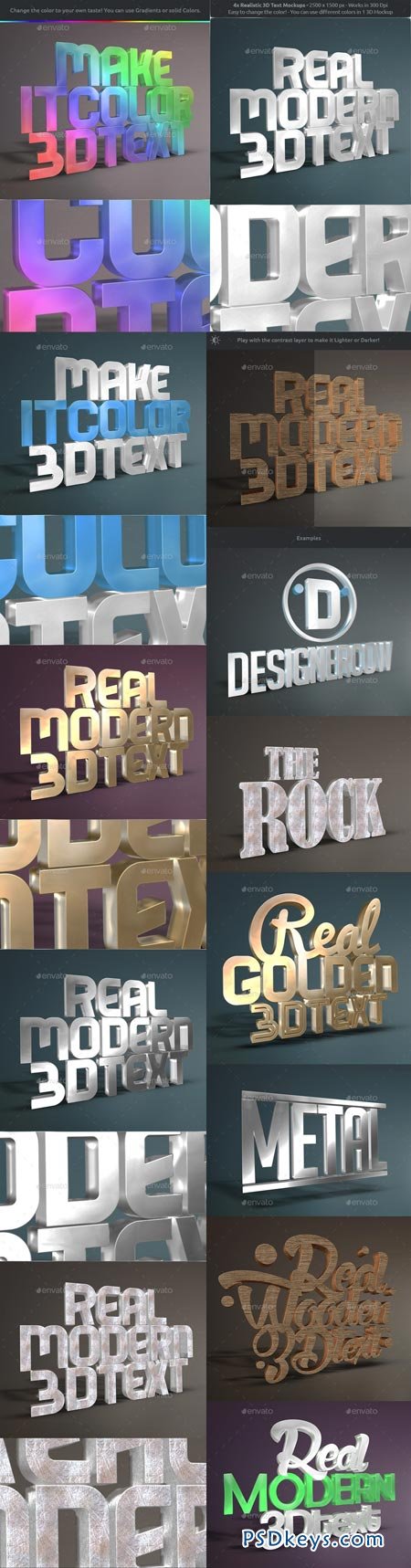 Real 3D Text Mockups V2 8888843