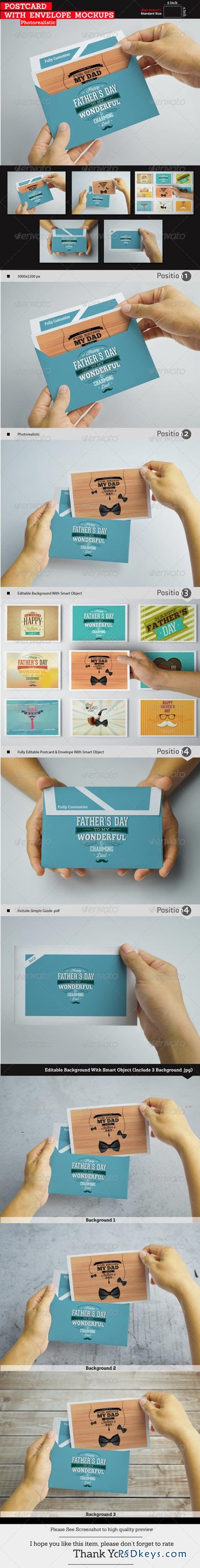 Postcard With Envelope Mockups 8370998