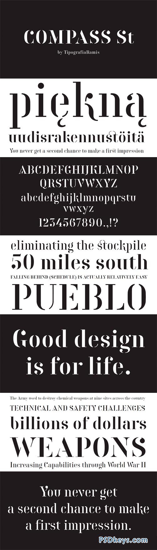 Compass St Font Family - 2 Fonts for $67