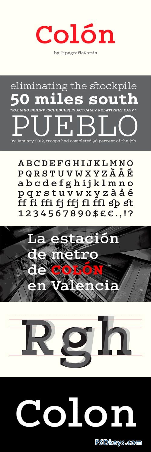 Colon Font Family - 6 Fonts for $120