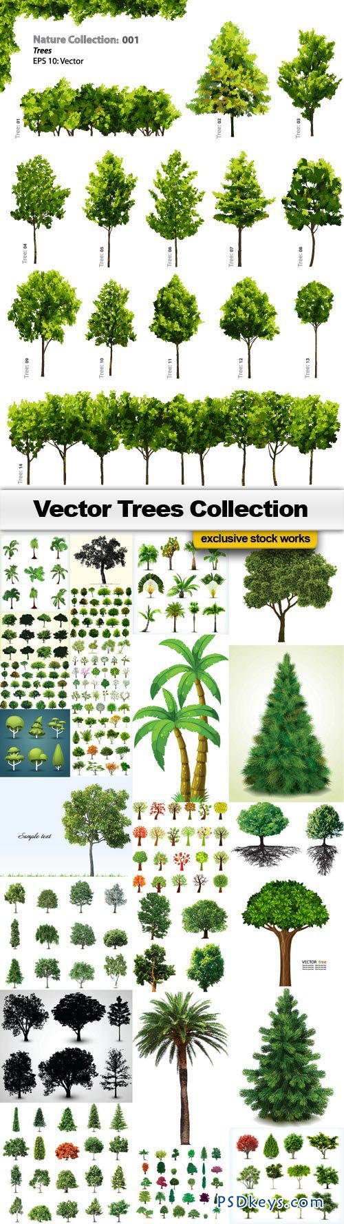 Vector Trees Collection - 25xEPS