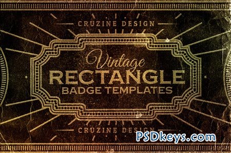 Rectangle Vintage Badges v.1 55932