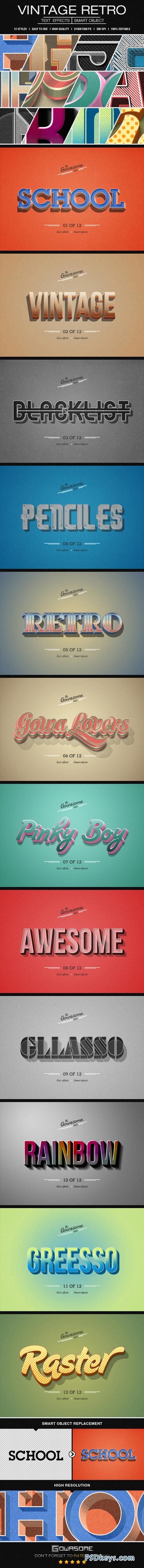 Retro Vintage Text Effects 8809603