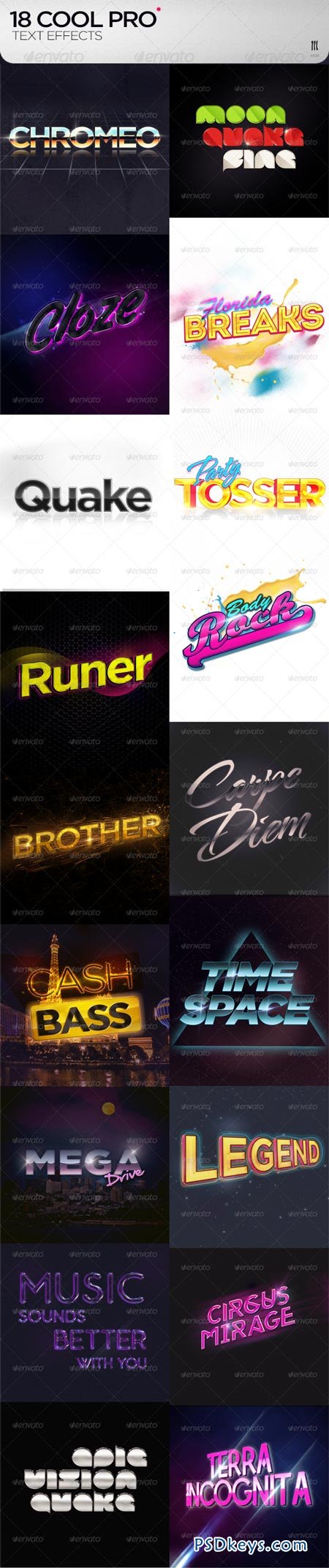 18 Cool PRO Text Effects + .PSD 8111597