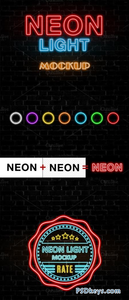 Neon Light Mock-Up 84593
