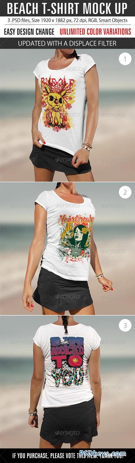 Beach T-Shirt Mock Up 8496467
