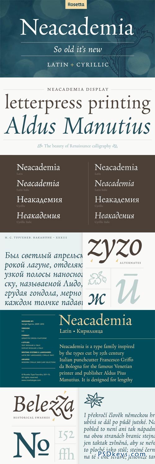 Neacademia Font Family - 4 Fonts for $213