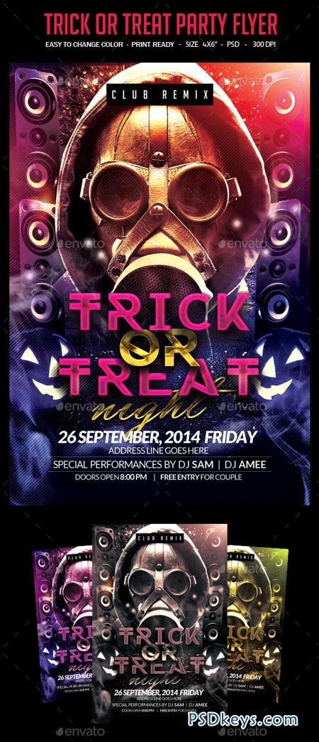 Trick Or Treat Halloween Flyer 9107579
