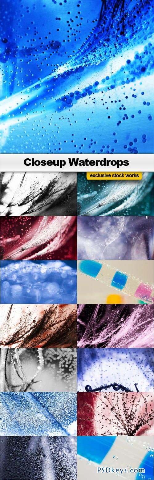 Closeup Waterdrops Photos - 15xJPEGs