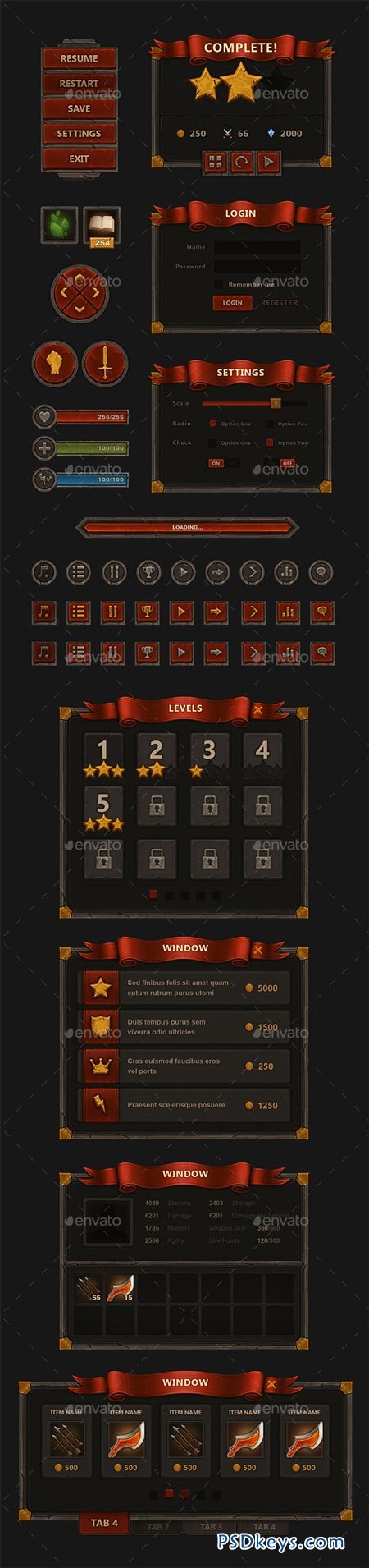 Fantasy Mobile Game Interface 9009432