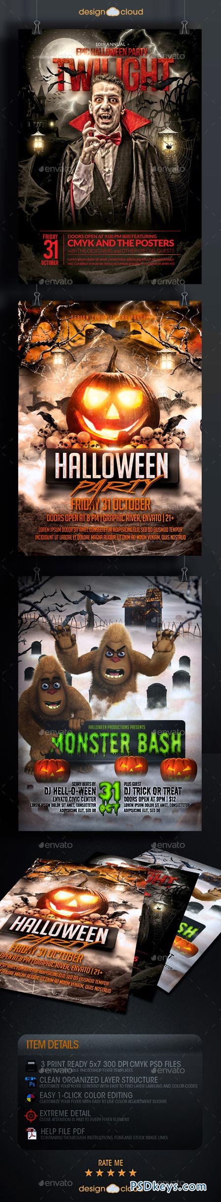 Halloween Flyer Template Bundle 8985005