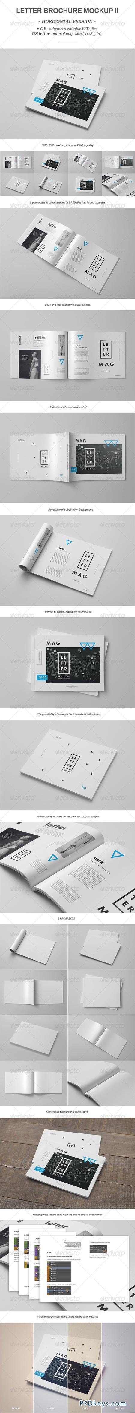 Horizontal Letter Magazine Brochure Mock-up 2 8354340