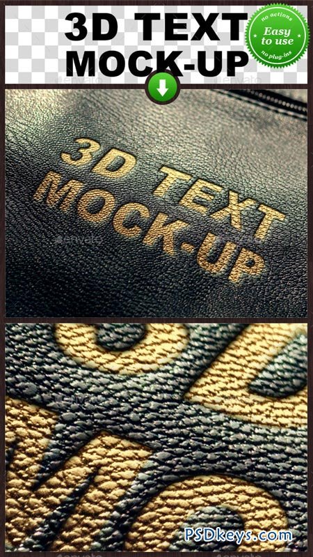 Leather Text Mockup 9083914