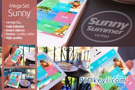 Mega iPhone, iPad Mockups set Sunny 91849