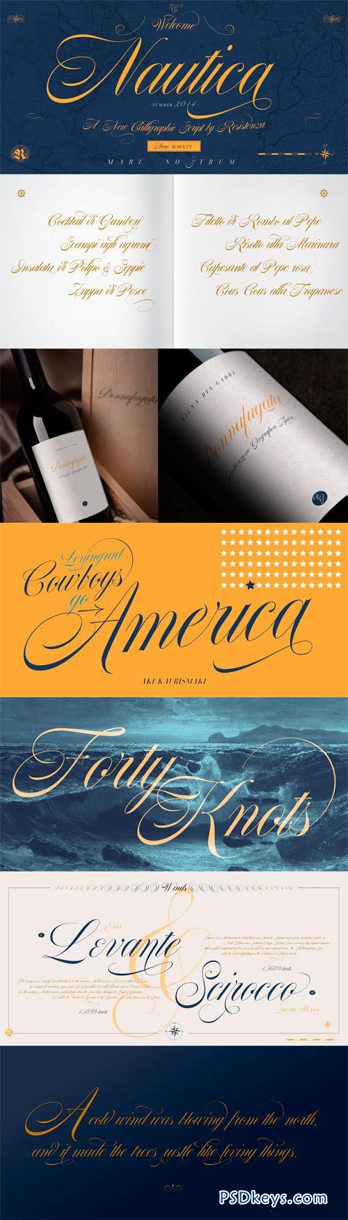 Nautica Font Family - 4 Fonts for $99