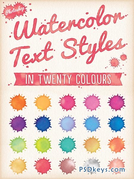Watercolor Text Styles 7829750