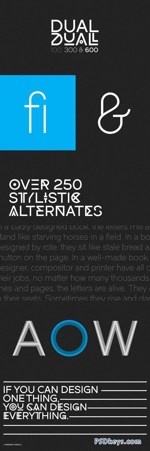 Dual Font Family - 2 Fonts for $55