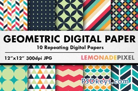 Geometric Patterns Digital Paper 72237