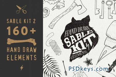 Sable Kit 2 - hand drawn collection 88245