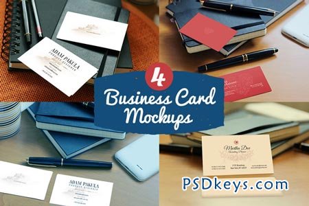 4Photorealistic Business Card Mockup 74604