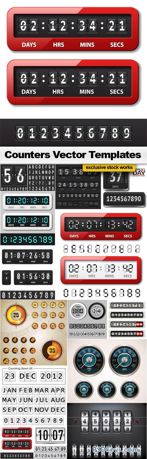 Vector Counters Templates - 15xEPS