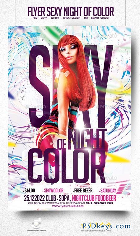 Flyer Sexy Night of Color 9170084