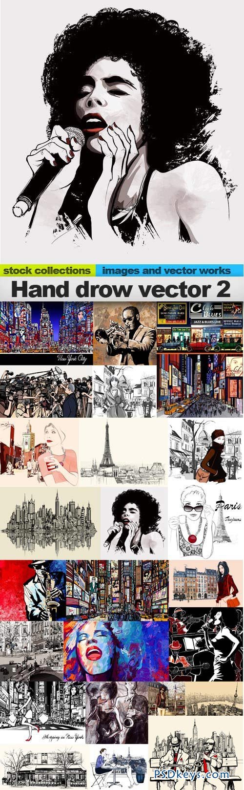 Hand drow vector 2 25xEPS