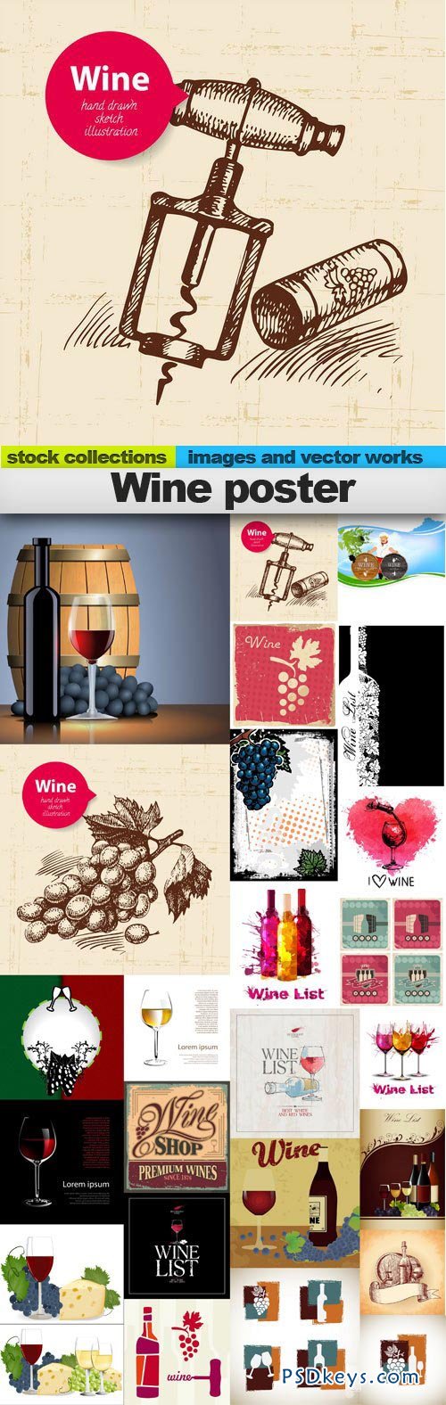 Wine poster 25xEPS