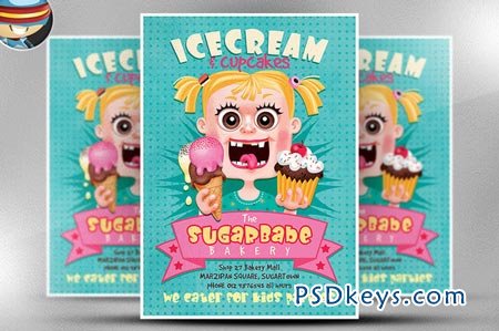 Ice Cream Cup Cakes Flyer Template 69400