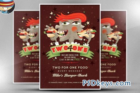 Two For One Flyer Template 68380