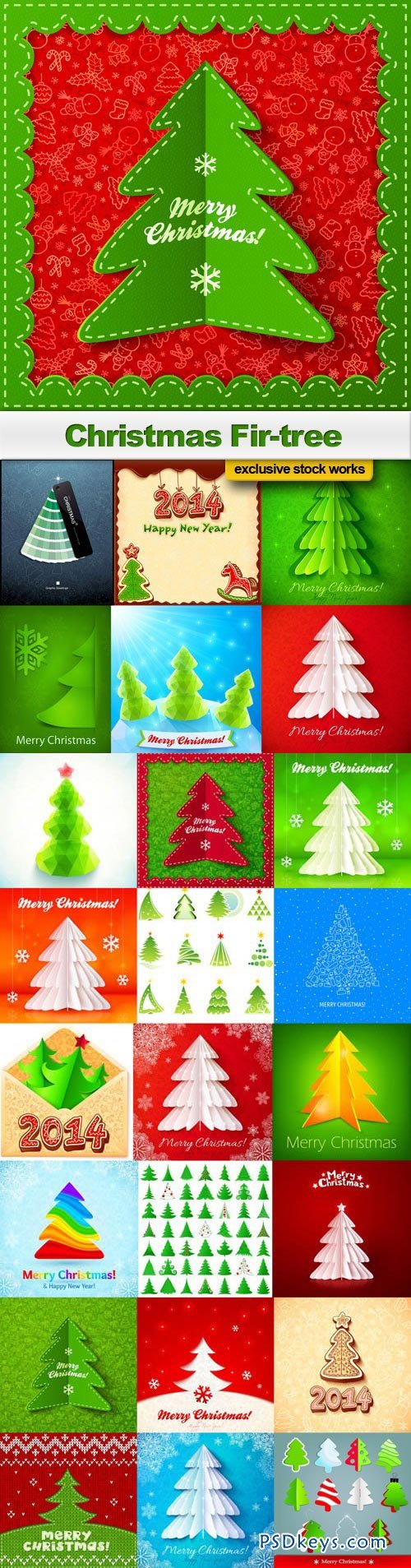 Christmas Fir-tree - 25xEPS