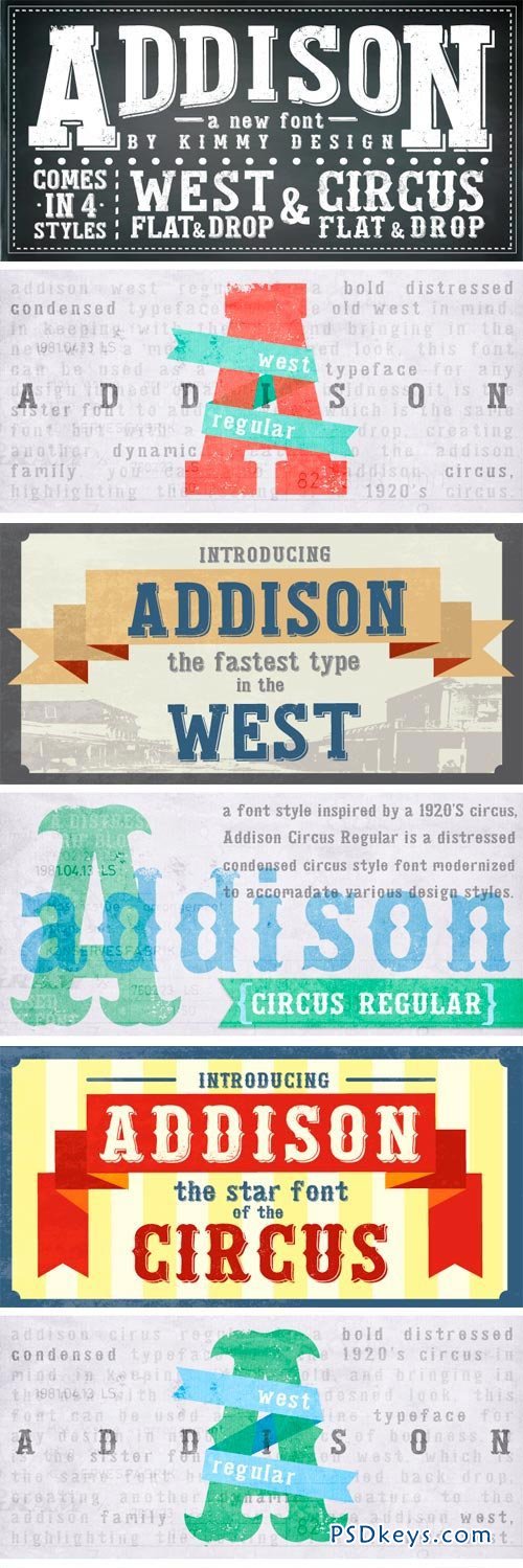 Addison Font Family - 2 Fonts for $30