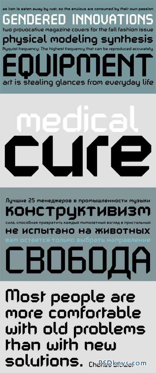 PF Mechanica A Pro Font Family - 2 Fonts for 120