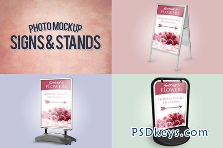 Signs & Stands Photo Mockup 48340