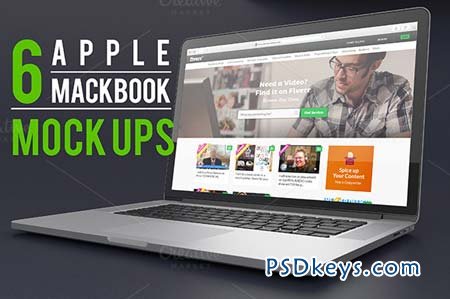 6 Realistic apple Macbook MockUps 59113
